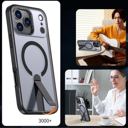 Etui Hybrid Armor X na Samsung Galaxy S26 z podstawką kompatybilne z MagSafe - czarne