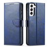Magnet Case elegancki futerał etui pokrowiec z klapką i funkcją podstawki Samsung Galaxy S22 Ultra niebieski