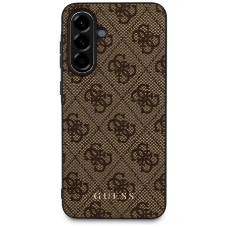 Guess 4G Metal Gold Logo Case für Samsung Galaxy A36 - Braun