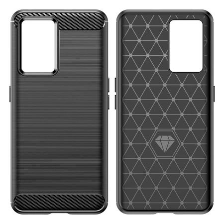 Carbon Case Hülle für Realme GT Neo 3 flexible Silikon-Carbon-Hülle schwarz