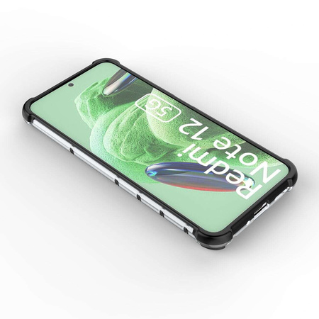 Wabenhülle für Xiaomi Redmi Note 12 5G / Poco X5 5G gepanzerte Hybridabdeckung schwarz