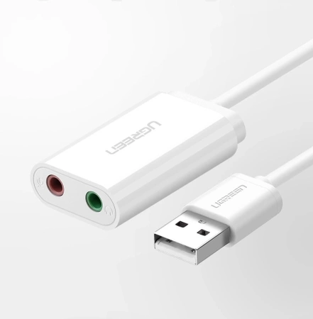 Ugreen externe Soundkarte Musikadapter USB - 3,5 mm Miniklinke 15cm schwarz (30724)