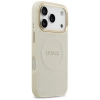 Etui Guess Peony Hot Stamp MagSafe na iPhone 17 Pro - beżowe