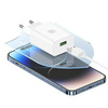 USAMS Ład. siec. QC3.0 18W Lightning2.1A 1m Fast Charging biały/white SC series (CC083)