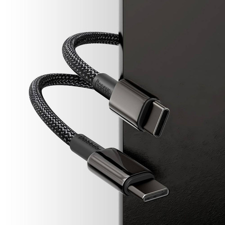 Baseus kabel USB Typ C - USB Typ C szybkie ładowanie Power Delivery Quick Charge 100 W 5 A 1 m czarny (CATWJ-01)