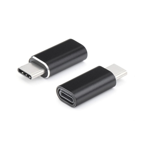 Adapter ładowarki do iPhone Lightning 8-pin do Typ C czarny