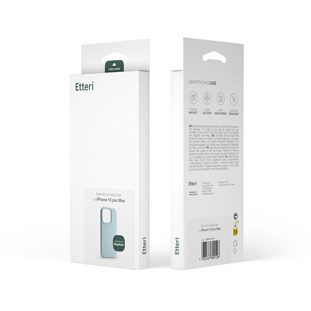 Nakładka Etteri Silicone Mag do iPhone 16 Plus 6,7" jasnoniebieska