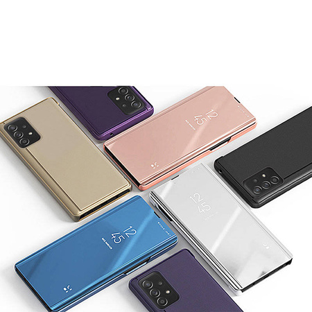 Clear View Case Flip Cover für Samsung Galaxy A33 5G rosa