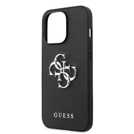 Oryginalne Etui IPHONE 13 PRO / 13 6,1" Guess Hardcase Saffiano 4G Metal Logo GUHCP13LSA4GSBK czarne