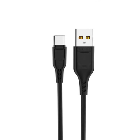 KABEL USB TYP-C DENMEN CZARNY 2,4A 1M USB-C D01T