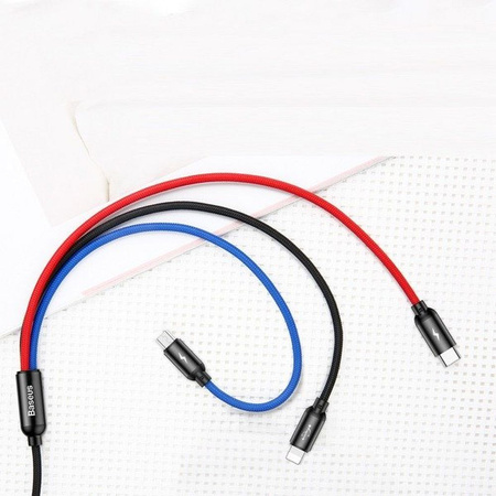 Baseus 3in1 Cable USB-C / Lightning / Micro 3,5A 0,3m (Black)