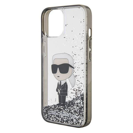 Karl Lagerfeld nakładka do iPhone 15 6,1&quot; KLHCP15SLKKNSK transparentna hardcase Liquid Glitter Ikonik