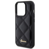 Guess nakładka do iPhone 15 Pro Max 6,7" GUHCP15XPSQSQSK czarna HC PU Quilted Metal Logo