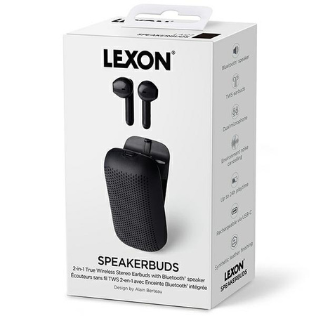 Lexon Speakerbuds Słuchawkibezprzewodowe z głośnikiem bluetooth czarny/black LA127N