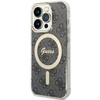 Guess nakładka do iPhone 14 Pro 6,1" GUHMP14LH4STK czarna hardcase Magsafe IML 4G