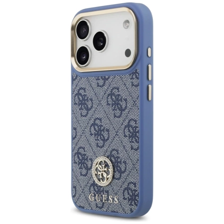 Guess 4G Strass Logo MagSafe Case für iPhone 17 Pro - Blau