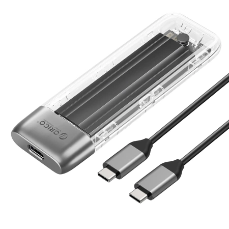 Kieszeń dyskowa M.2 NVME USB-C 3.2 10Gbps - szara