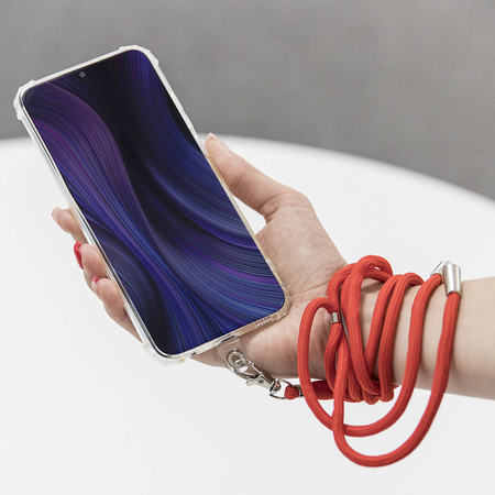 Uniwersalna tasiemka/smycz na szyję do telefonu granatowy