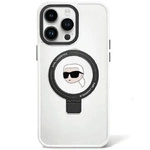 Etui Karl Lagerfeld Ring Stand Karl Head MagSafe do iPhone 15 - białe