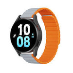 Uniwersalny magnetyczny pasek Samsung Galaxy Watch 3 45mm / S3 / Huawei Watch Ultimate / GT3 SE 46mm Dux Ducis Strap (22mm LD Version) - szaro-pomarańczowy