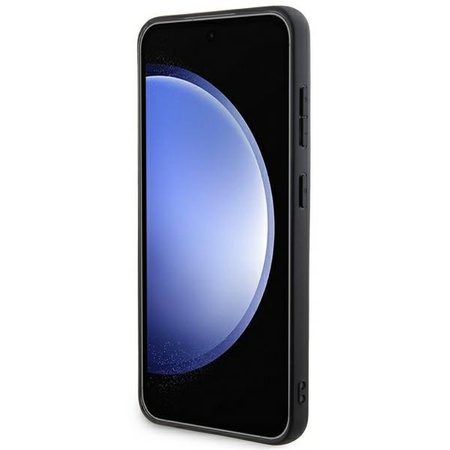 DKNY DKHCS24MPRTHSLK S24+ S926 czarny/black hardcase Leather Mono Stripe & Metal Logo