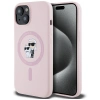 Karl Lagerfeld Silicone Karl&amp;Choupette MagSafe iPhone 15 Case - Pink