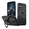 Hybrid Armor Trendige Hülle mit MagSafe für iPhone 16 – Schwarz