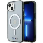 BMW BMHMP14SHCRS iPhone 14 6.1&quot; Hülle transparent Hardcase Silver Ring MagSafe