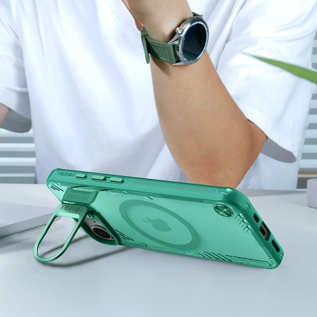 Etui Nillkin Iceblade Prop Magnetic z podstawką na iPhone 16e - zielone