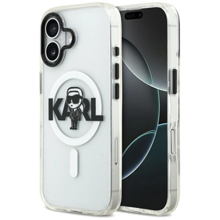 Karl Lagerfeld IML Karl Sketch Logo MagSafe Case für iPhone 17 - Transparent