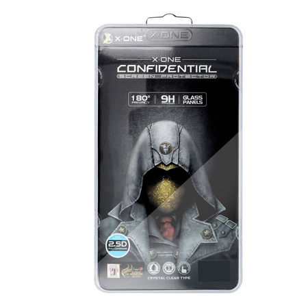 Szkło hartowane X-ONE Full Cover Extra Strong Privacy - do iPhone 15 (full glue) czarny