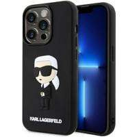 Karl Lagerfeld KLHCP14L3DRKINK iPhone 14 Pro 6.1" schwarz/schwarz Hardcase Rubber Ikonik 3D