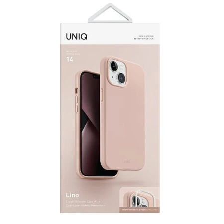 Uniq Lino Hülle für iPhone 14 – Rosa