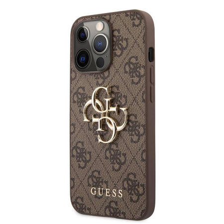 Oryginalne Etui IPHONE 13 PRO MAX 6,7" Guess Hardcase 4G Big Metal Logo GUHCP13X4GMGBR brązowe