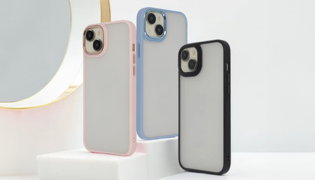 Nakładka Satin Elegant Matt do iPhone 15 Pro 6,1" niebieska