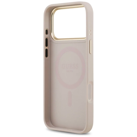Guess 4G PU Classic Logo MagSafe Case für iPhone 17 Pro Max - Pink