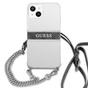 Guess GUHCP13SKC4GBSI iPhone 13 mini 5,4 &quot;Transparent hardcase 4G Gray Strap Silver Chain