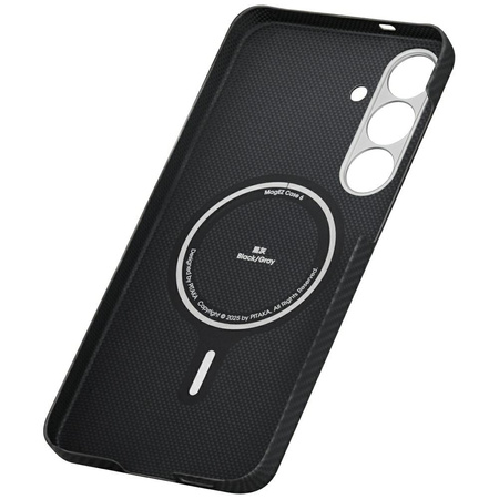 Etui PITAKA Ultra-Slim MagSafe do        Samsung Galaxy S25 czarno szary