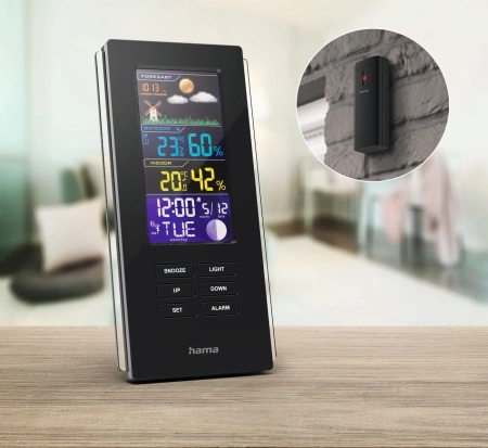 Hama Color Edge Wetterstation – Schwarz