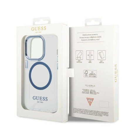 Guess Metal Outline Magsafe - Etui iPhone 14 Pro (przezroczysty)