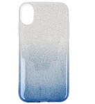 Etui Glitter IPHONE XS MAX srebrno- niebieskie