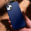 iCarer Case Leather genuine leather case for iPhone 14 Plus blau () (MagSafe compatible)