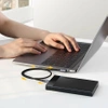 Ugreen angle cable USB Type C - USB Type C Power Delivery 60 W 20 V 3 A 1 m black-gray cable (US255 50123)