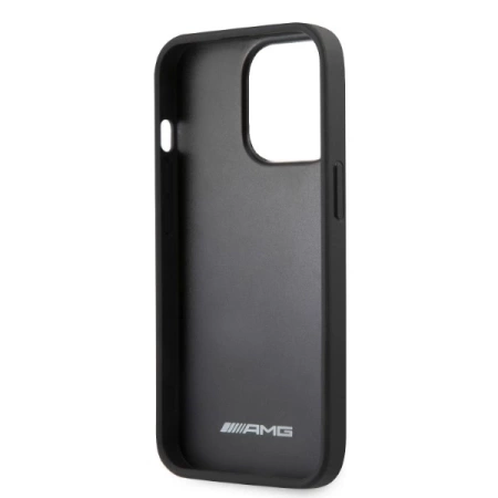 Etui AMG Leather Curved Lines na iPhone 13 Pro Max - czarne