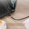 Ugreen płaski kabel przewód internetowy sieciowy Ethernet patchcord RJ45 Cat 7 STP LAN 10 Gbps 10 m czarny (NW106 11265)