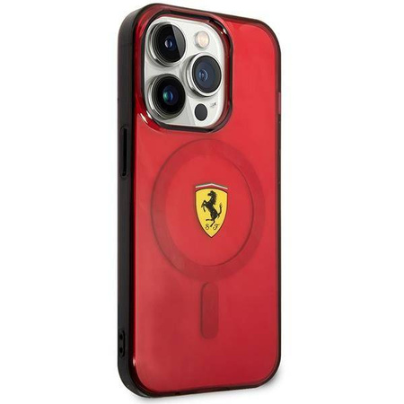 Ferrari FEHMP14XURKR iPhone 14 Pro Max 6.7" czerwony/red hardcase Translucent Magsafe