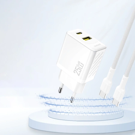 Dudao A26T GaN 25W USB-A, USB-C Ladegerät - Weiß