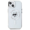 Etui Karl Lagerfeld IML Metal Choupette Head MagSafe na iPhone 15 Plus - białe