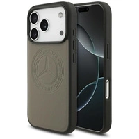 Mercedes Leder Vintage Logo MagSafe Hülle für iPhone 17 Pro - Beige