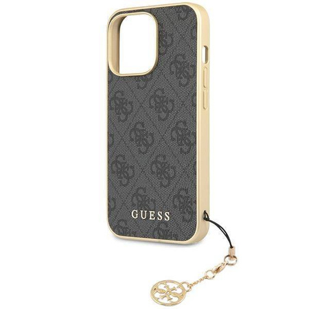 Guess GUHCP15LGF4GGR iPhone 15 Pro 6.1&quot; gray/gray hardcase 4G Charms Collection